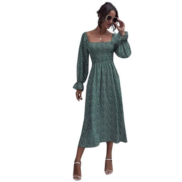 Floerns | Dresses | Floerns Womens Boho Floral Print Square Neck ...